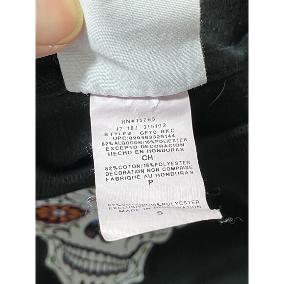 Champion Reverse Weave DIA DE LOS MUERTOS Sweatshirt Black Size Small 20pit2pit - Picture 5 of 7